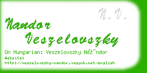 nandor veszelovszky business card